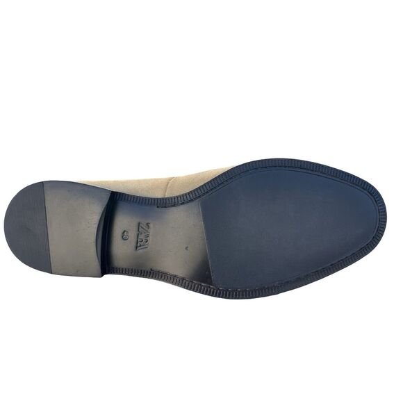 Zara Men's Penny Split Suede Brown Loafers Size 7 New - Picture 11 of 11